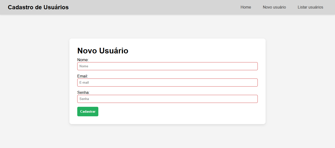 Projeto rodando localmente